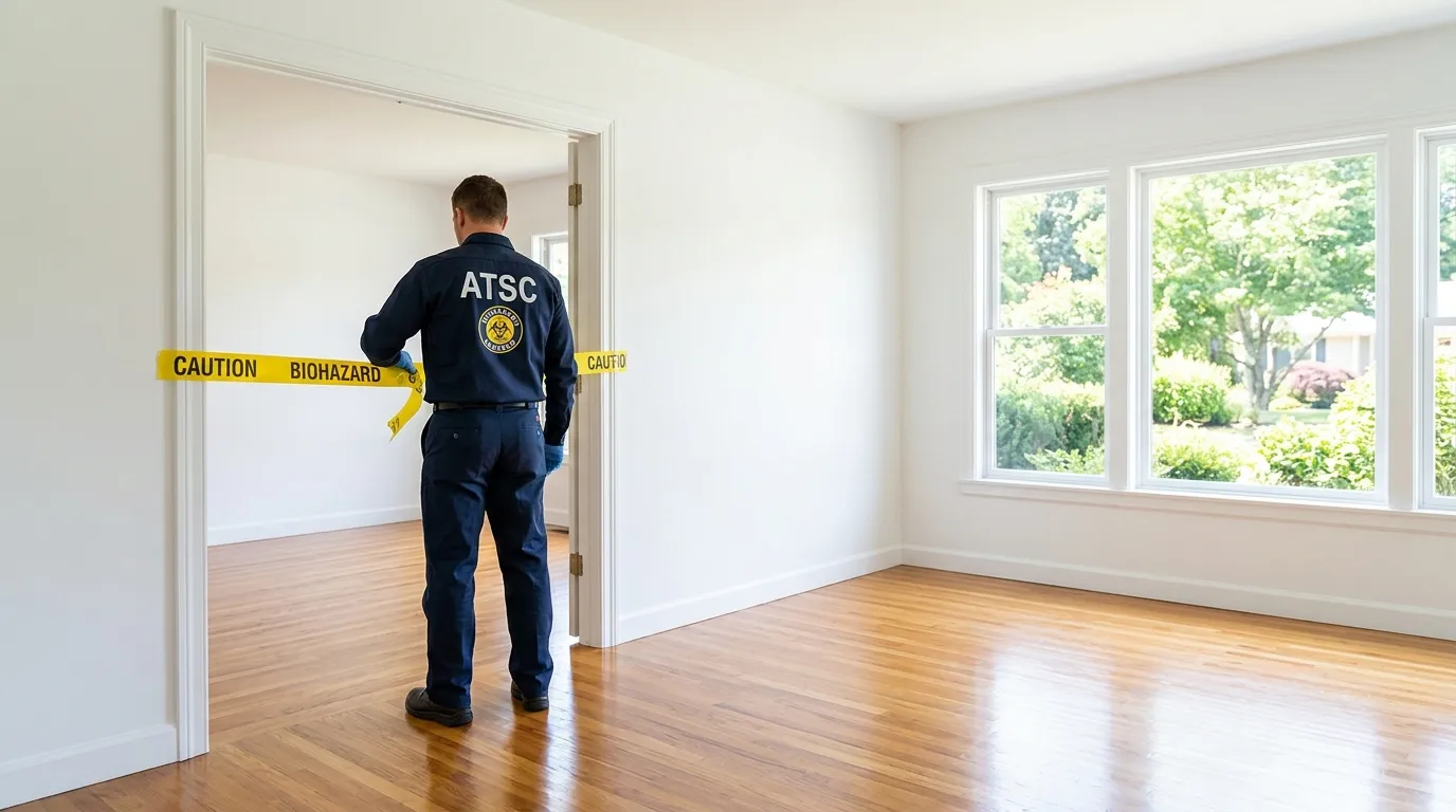 Certified biohazard cleanup crew performing Crime Scene Cleanup in Stephenville